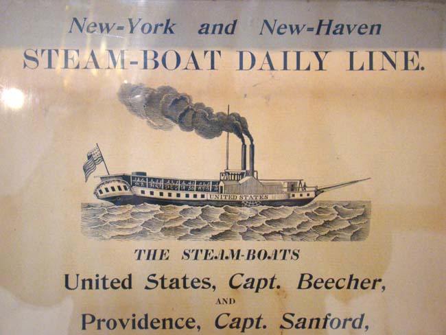 A New York and New Haven STEAMBOAT Line Broadside dated April 6, 1826
